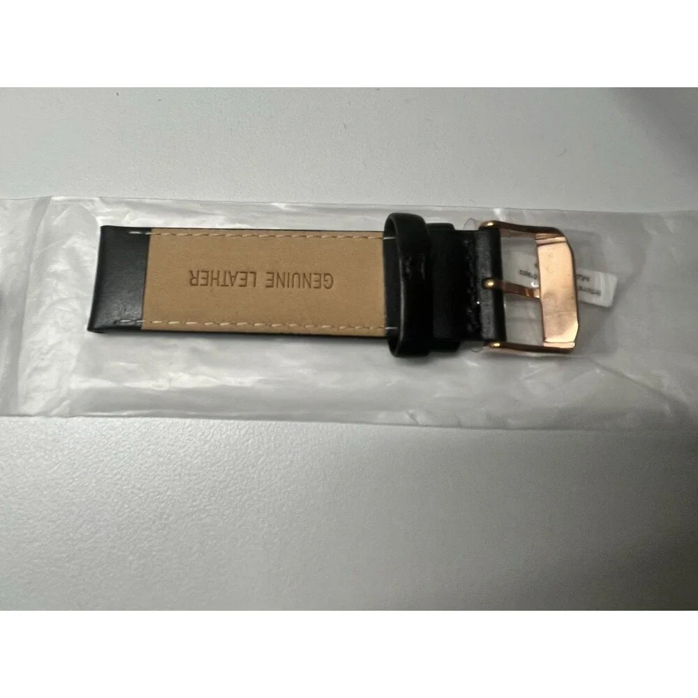 Daniel Wellington Classic Sheffield Italian Leather Watch Band (Black & R.Gold)